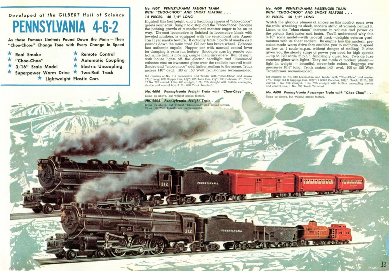American Flyer Trains 1946, page 13 A.C. Gilbert Catalog Archive